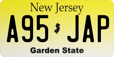NJ license plate A95JAP