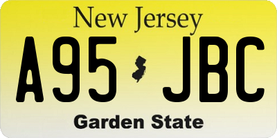NJ license plate A95JBC