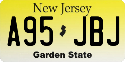 NJ license plate A95JBJ