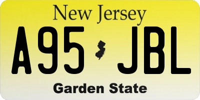 NJ license plate A95JBL