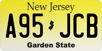NJ license plate A95JCB