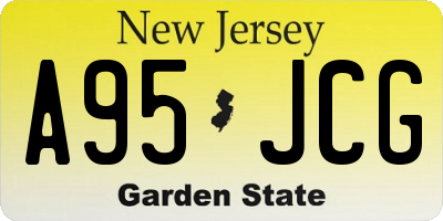 NJ license plate A95JCG