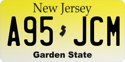 NJ license plate A95JCM
