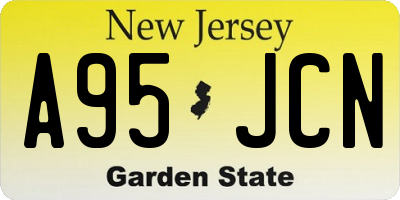NJ license plate A95JCN