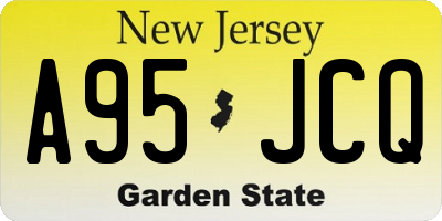 NJ license plate A95JCQ