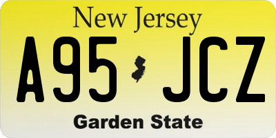 NJ license plate A95JCZ