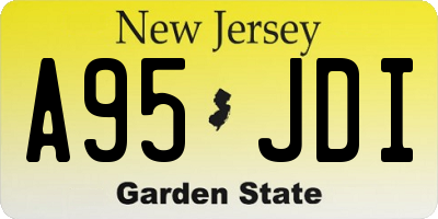NJ license plate A95JDI