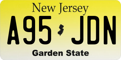 NJ license plate A95JDN