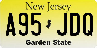 NJ license plate A95JDQ