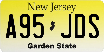NJ license plate A95JDS
