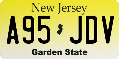 NJ license plate A95JDV