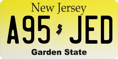 NJ license plate A95JED
