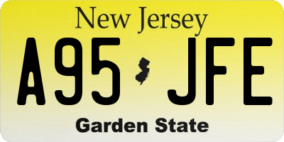 NJ license plate A95JFE