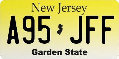 NJ license plate A95JFF