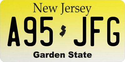 NJ license plate A95JFG