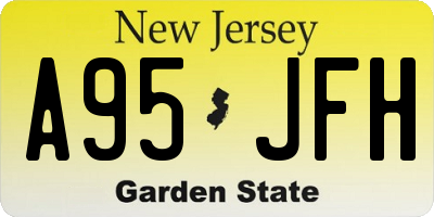 NJ license plate A95JFH