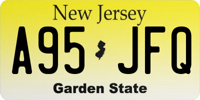 NJ license plate A95JFQ
