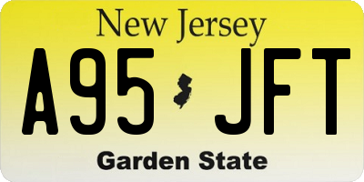 NJ license plate A95JFT