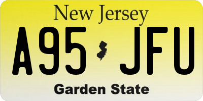 NJ license plate A95JFU
