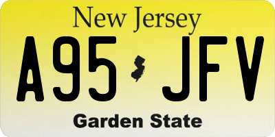 NJ license plate A95JFV