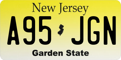 NJ license plate A95JGN
