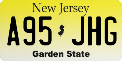 NJ license plate A95JHG