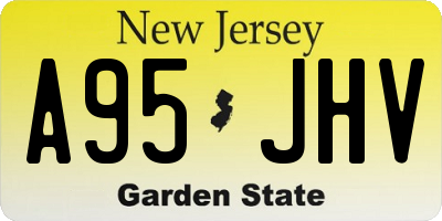 NJ license plate A95JHV