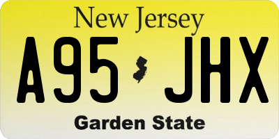 NJ license plate A95JHX