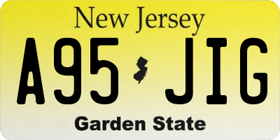 NJ license plate A95JIG