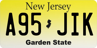 NJ license plate A95JIK