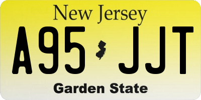 NJ license plate A95JJT