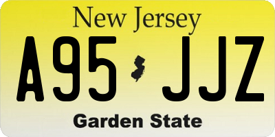 NJ license plate A95JJZ