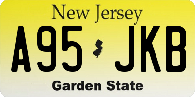 NJ license plate A95JKB