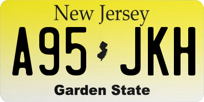 NJ license plate A95JKH