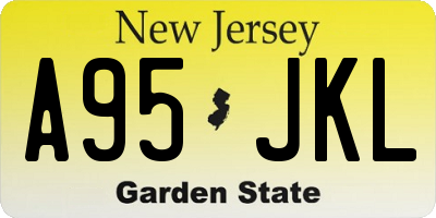 NJ license plate A95JKL
