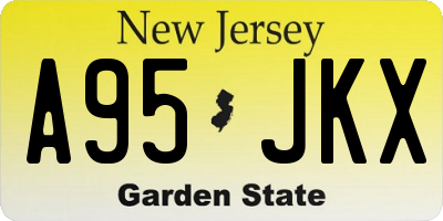 NJ license plate A95JKX