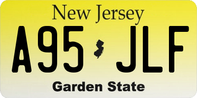 NJ license plate A95JLF