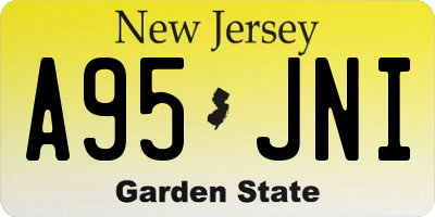NJ license plate A95JNI