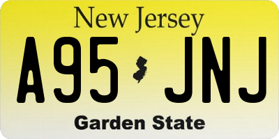 NJ license plate A95JNJ