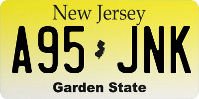 NJ license plate A95JNK