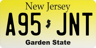 NJ license plate A95JNT