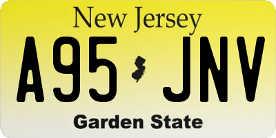 NJ license plate A95JNV