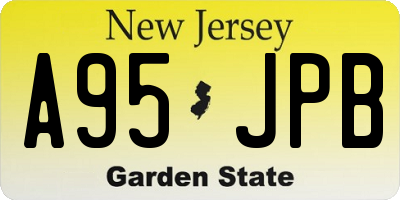 NJ license plate A95JPB
