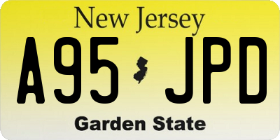 NJ license plate A95JPD