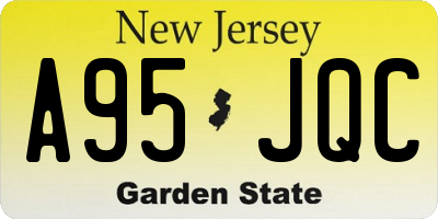 NJ license plate A95JQC