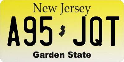 NJ license plate A95JQT