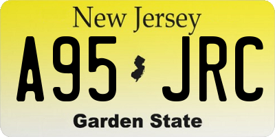 NJ license plate A95JRC