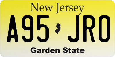 NJ license plate A95JRO