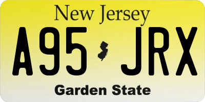 NJ license plate A95JRX