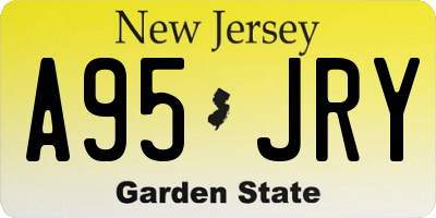 NJ license plate A95JRY